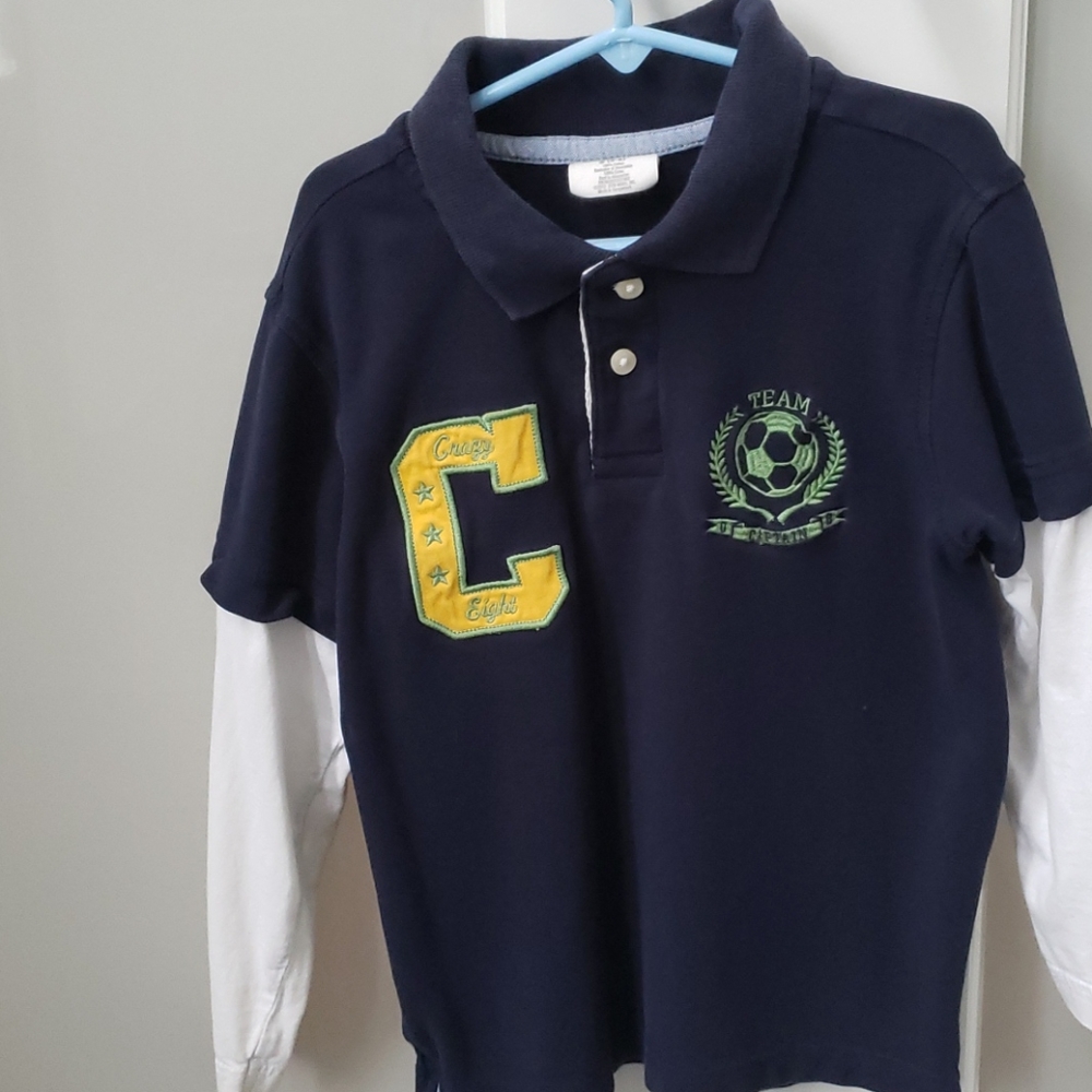 Boys collard long sleeve shirt